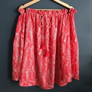 Michael Kors Tropical Off the Shoulder Blouse